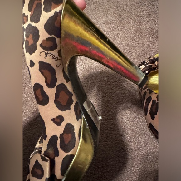 Coach Daisy Leopard Print Peep-Toe Heels✨VTG - Picture 12 of 16